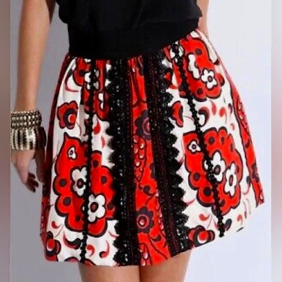 Leifsdottir Floral Whimisgoth Preppy Coquette Witchy Romantic Chic Skirt 12 - Picture 11 of 11